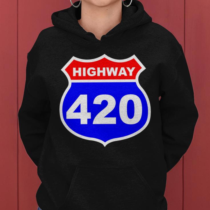 Highway 420 Sign Weed Tshirt Women Hoodie