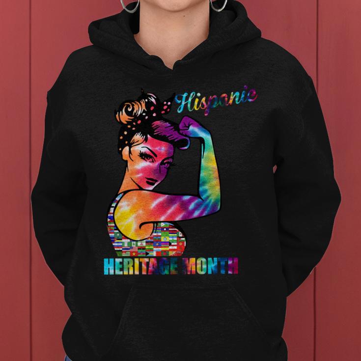 Hispanic Heritage Month Messy Bun Colorful Women Hoodie