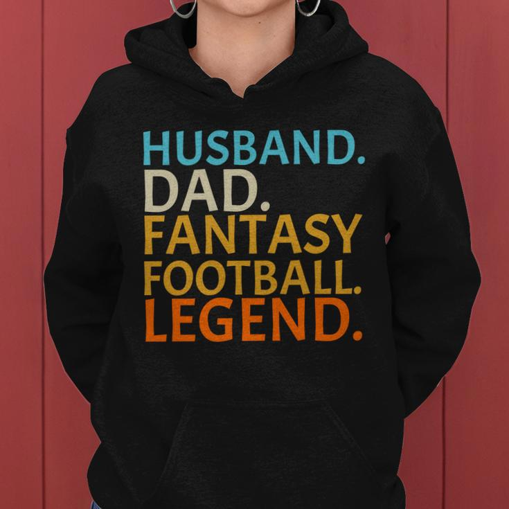Husband Dad Fantasy Football Legend Women Hoodie
