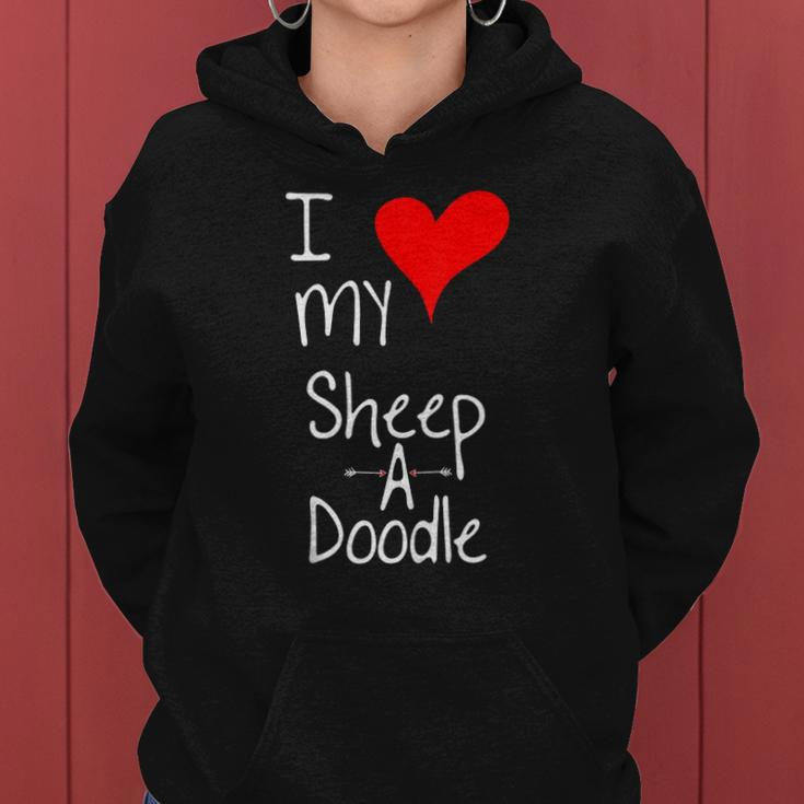 I Love My Sheepadoodle Cute Dog Owner Gift &8211 Graphic Women Hoodie