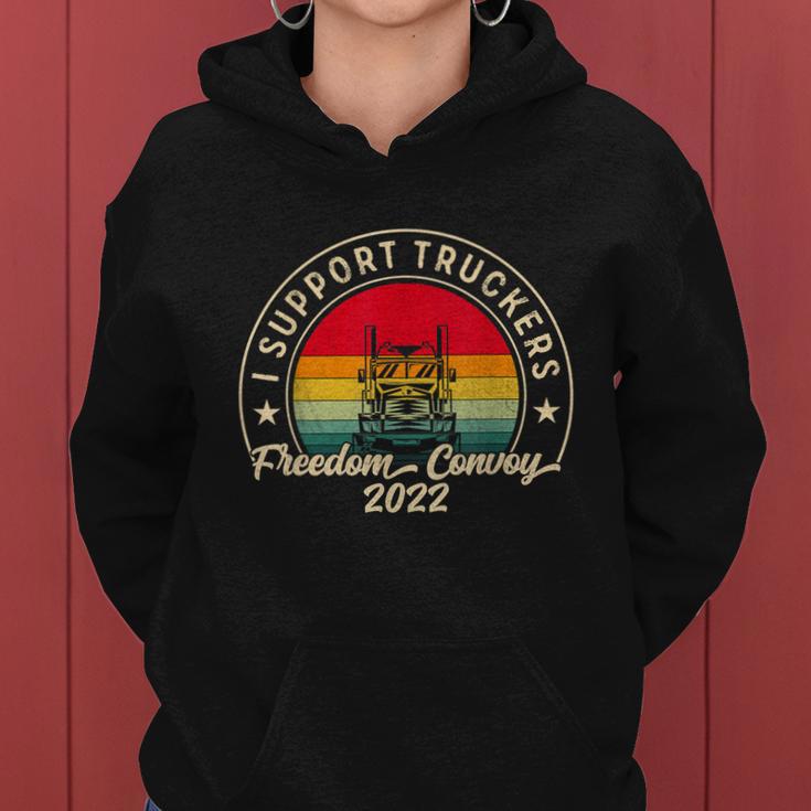 I Support Truckers Canada Usa Freedom Convoy Women Hoodie