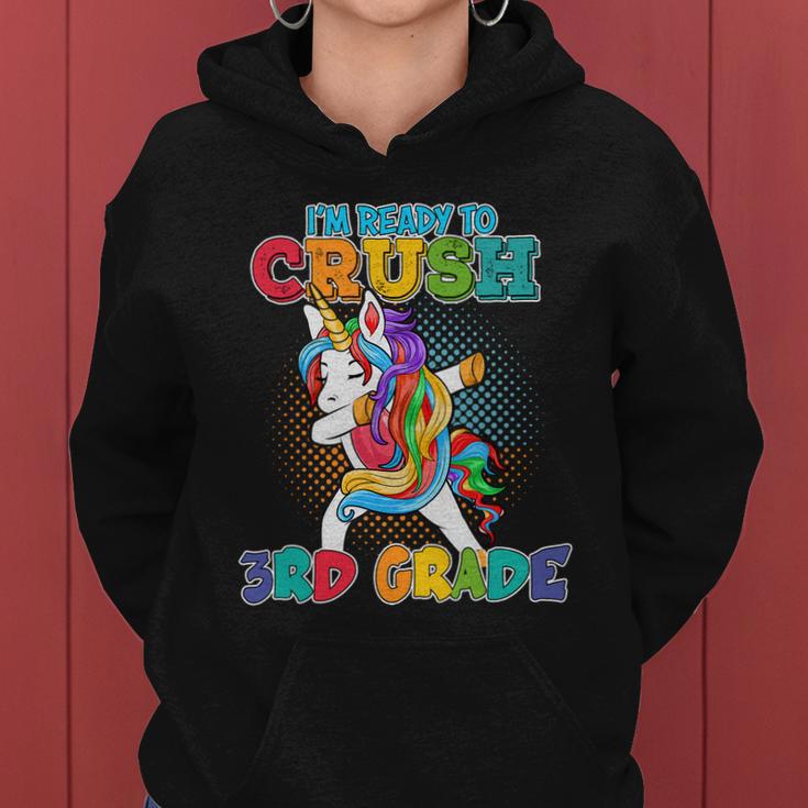 Im Ready To Crush 3Rd Grade Unicorn Back To School Women Hoodie