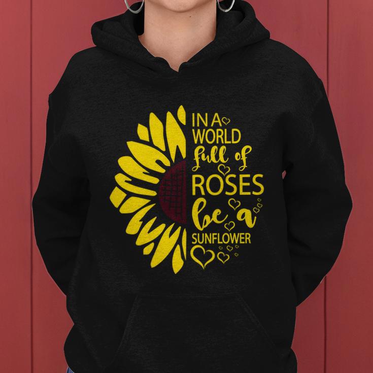 Ina World Fuff Of Roses He A Sunflower Women Hoodie