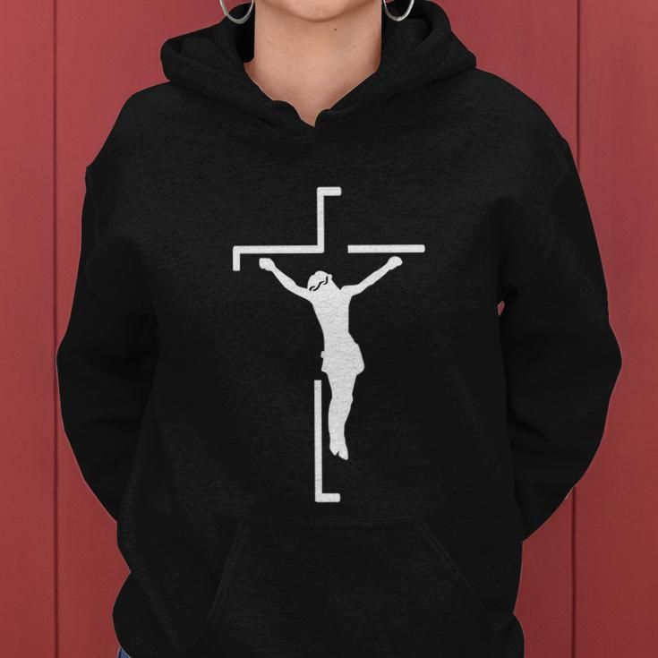 Jesus On Cross Funny Christian Women Hoodie