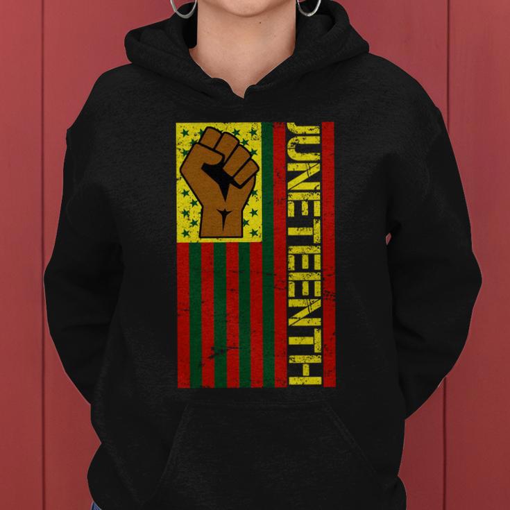 Juneteenth Flag Independence Day Vintage Celebration Women Hoodie