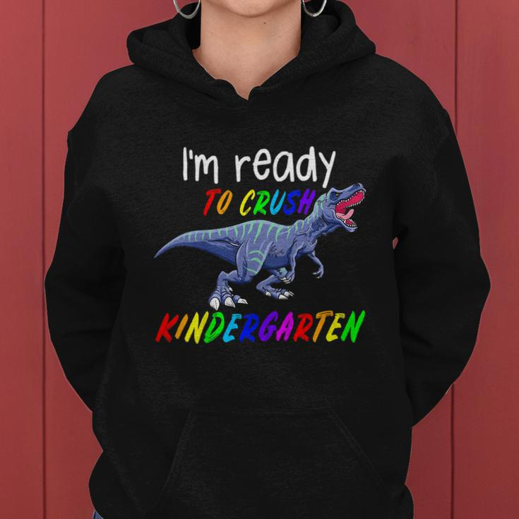 Kids 1St Day Of Kindergarten Trex Dinosaur Gift Kids Women Hoodie