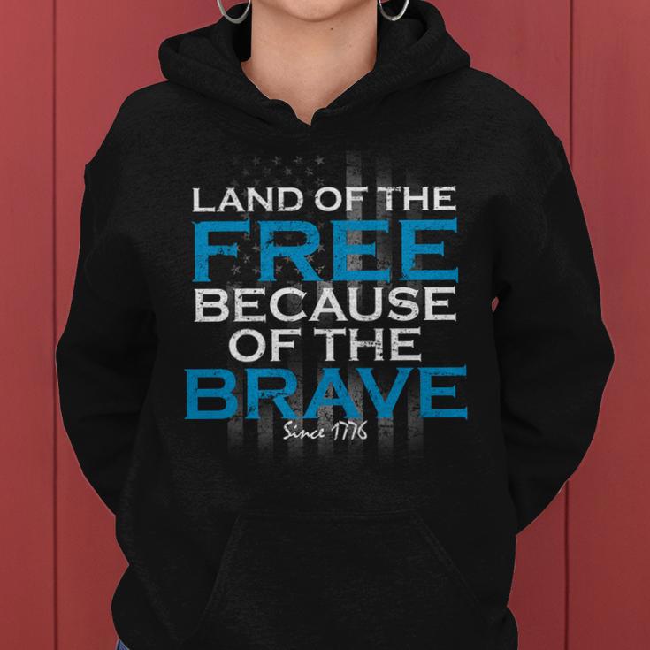 Land Of The Free Because Of The Brave Usa Women Hoodie