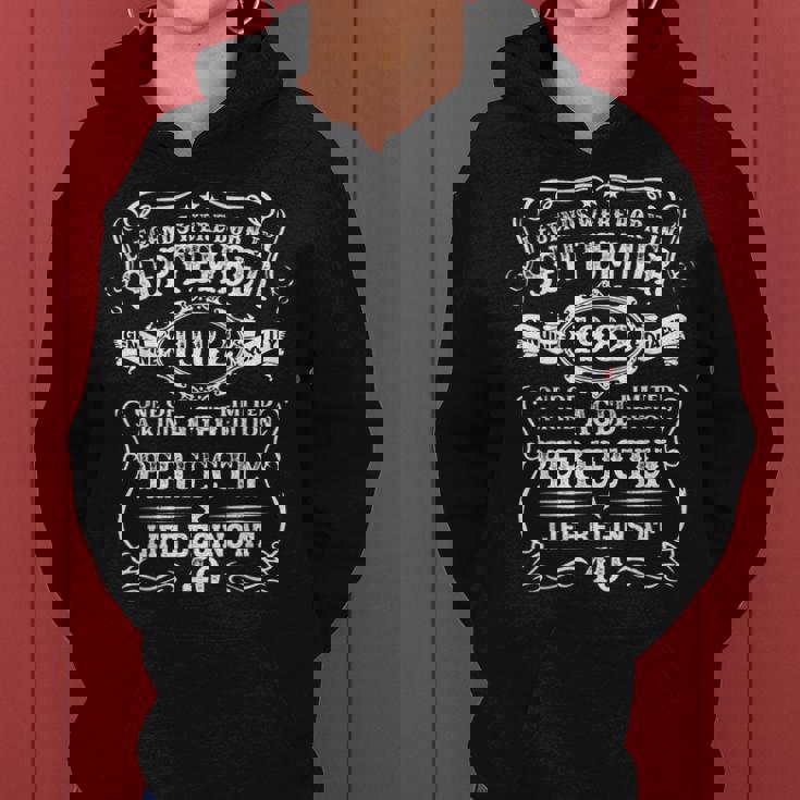Legends Were Born In September 1982 40Th Birthday Gifts Women Hoodie Graphic Print Hooded Sweatshirt