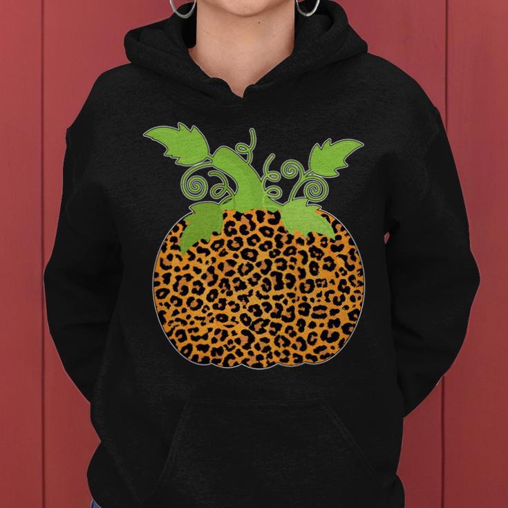 Leopard Print Pumpkin Women Hoodie