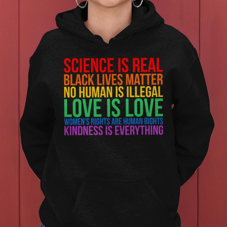 Love Kindness Science Black Lives Lgbt Equality Women Hoodie