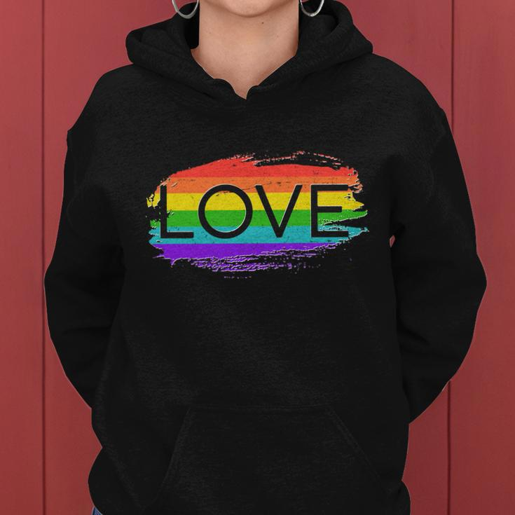 Love Rainbow Paint Gay Pride Tshirt Women Hoodie