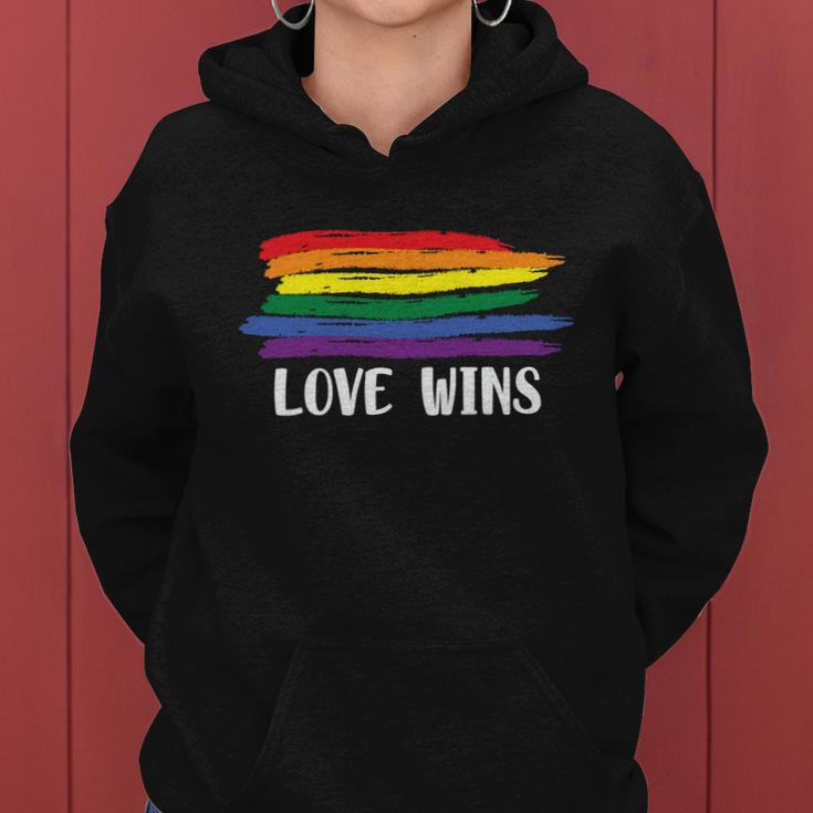 Love Wins Lgbt Gay Pride Lesbian Bisexual Ally Quote V2 Women Hoodie