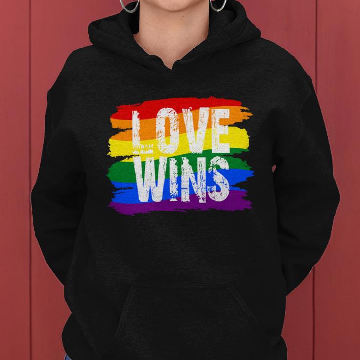 Love Wins Lgbtq Pride Flag Women Hoodie