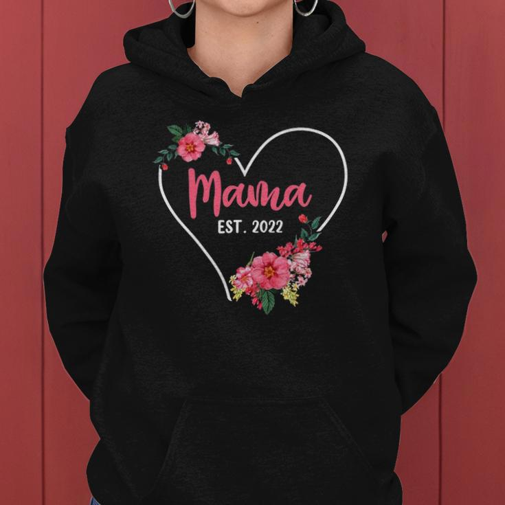 Mama Est 2022 Mom To Be Pregnancy Announcement Women Hoodie
