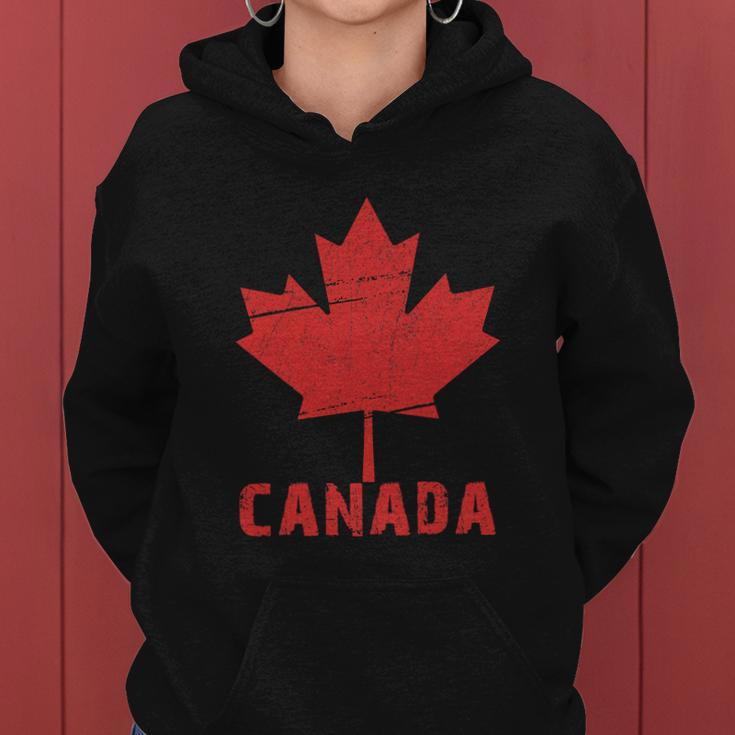 Maple Leaf Canadian Flag Happy Canada Day Women Hoodie