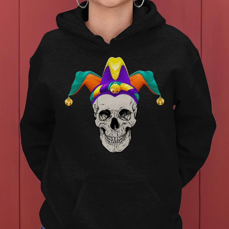 Mardi Gras Skull Party Hard Women Hoodie