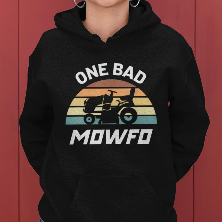 Mens One Bad Mowfo Funny Lawn Care Mowing Gardener Fathers Day Women Hoodie