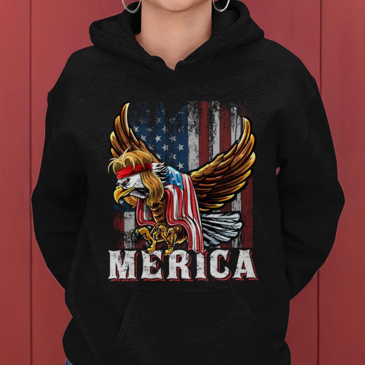 Merica Bald Eagle Mullet 4Th Of July American Flag Patriotic Meaningful Gift Women Hoodie