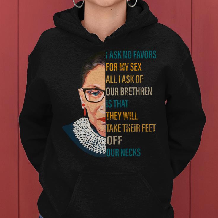 Notorious Rbg Ask No Favors Quote Women Hoodie