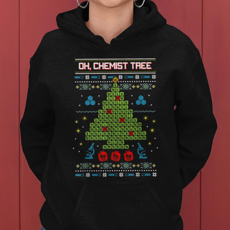Oh Chemist Tree Chemistry Tree Christmas Science Women Hoodie