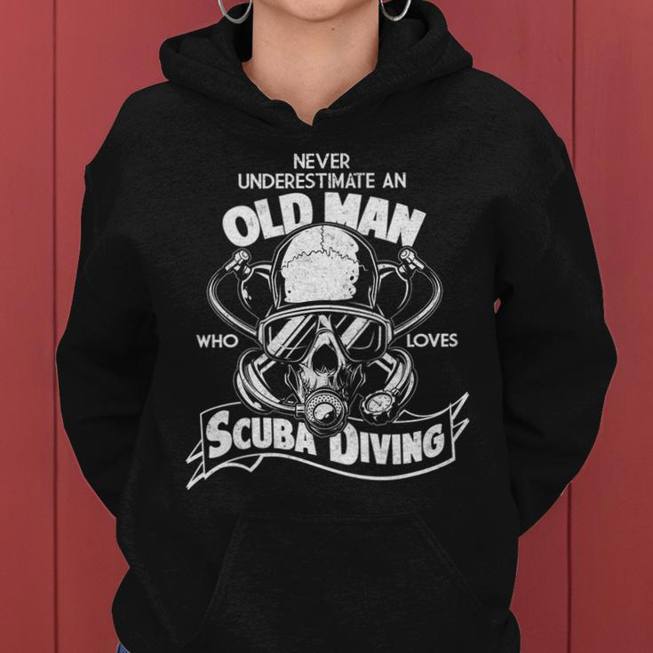 Old Man Who Loves Scuba Diving Women Hoodie