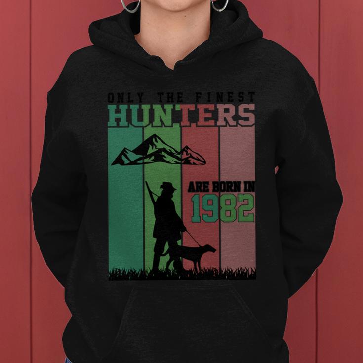 Only The Finest Hunters Are Born In 1982 Halloween Quote Women Hoodie