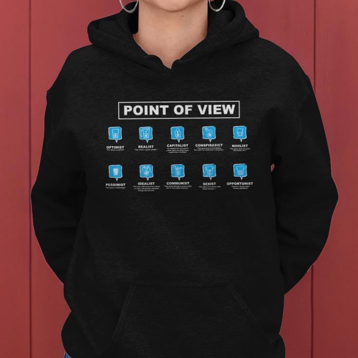 Philosophy Points Of View Glass Half Full Or Half Empty Joke Women Hoodie