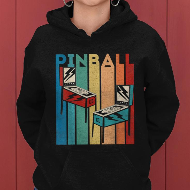 Pinball Retro Vintage Multiball Pinball Machine Arcade Game Women Hoodie
