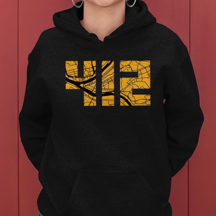 Pittsburgh 412 Map V2 Women Hoodie