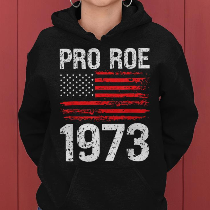 Pro Roe 1973 Reproductive Rights America Usa Flag Distressed Women Hoodie