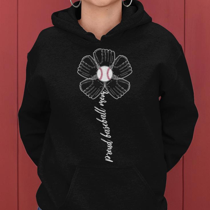 Proud Baseball Mom Flower Tshirt Women Hoodie