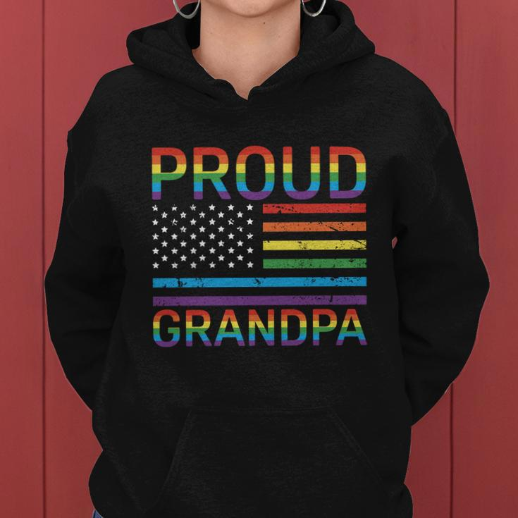 Proud Pride Grandpa Flag Graphic 4Th July Plus Size Shirt Women Hoodie