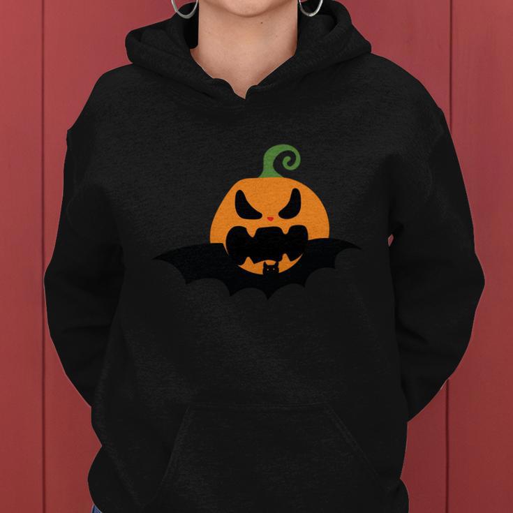 Pumpkin Bat Halloween Quote V2 Women Hoodie