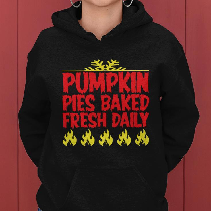 Pumpkin Pies Baked Fresh Daily Halloween Quote Women Hoodie
