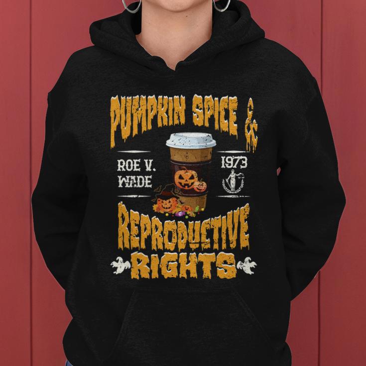 Pumpkin Spice And Reproductive Rights Fall Feminist Choice Gift V5 Women Hoodie