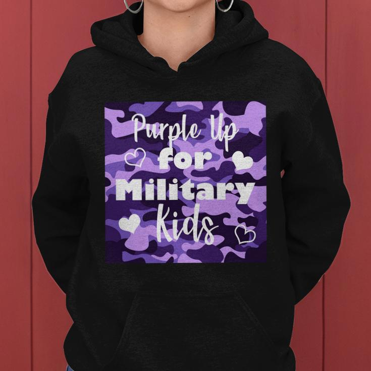 Purple Up For Military Kids Awareness Women Hoodie