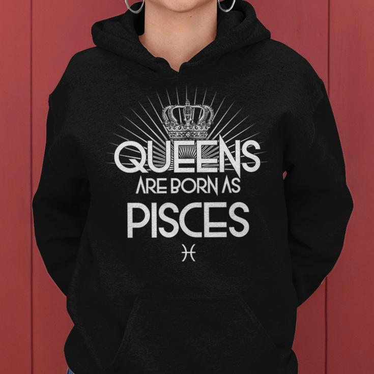 Queens Are Born As Pisces T-Shirt Graphic Design Printed Casual Daily Basic Women Hoodie
