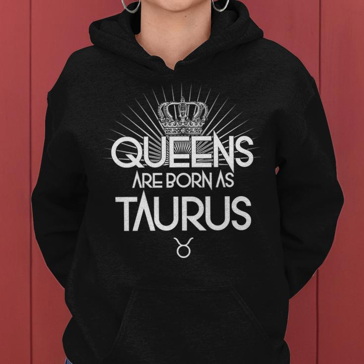 Queens Are Born As Taurus Graphic Design Printed Casual Daily Basic Women Hoodie