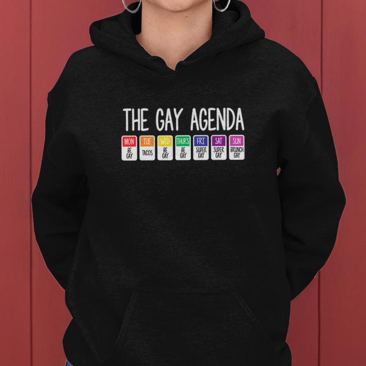 Rainbow The Gay Weekly Agenda Funny Lgbt Pride Women Hoodie