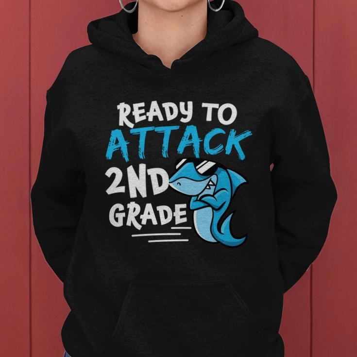 Ready To Attack 2Nd Grade Back To School First Day Of School Women Hoodie
