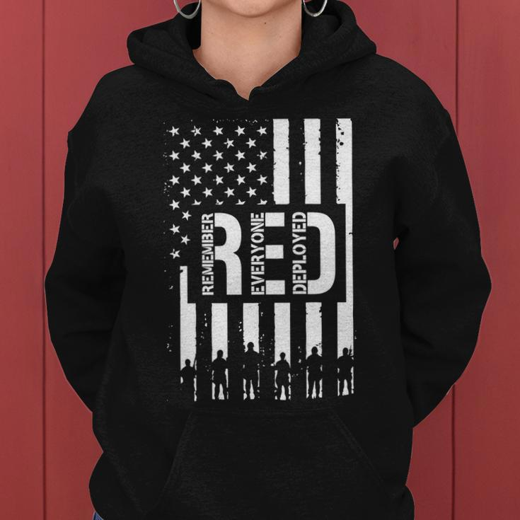 RED Remember Everyone Deployed Red Friday Flag Women Hoodie