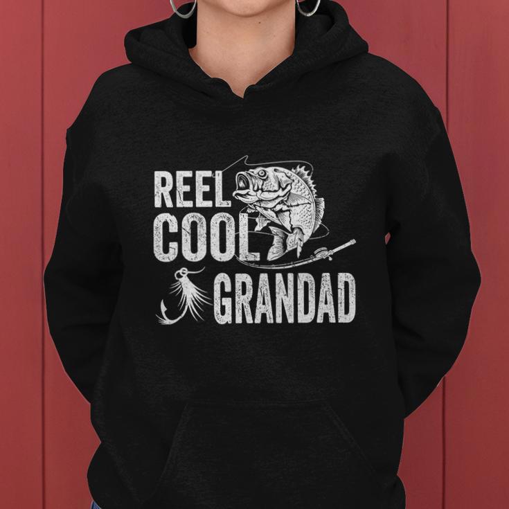 Reel Cool Grandad Fishing Funny Fathers Day Women Hoodie