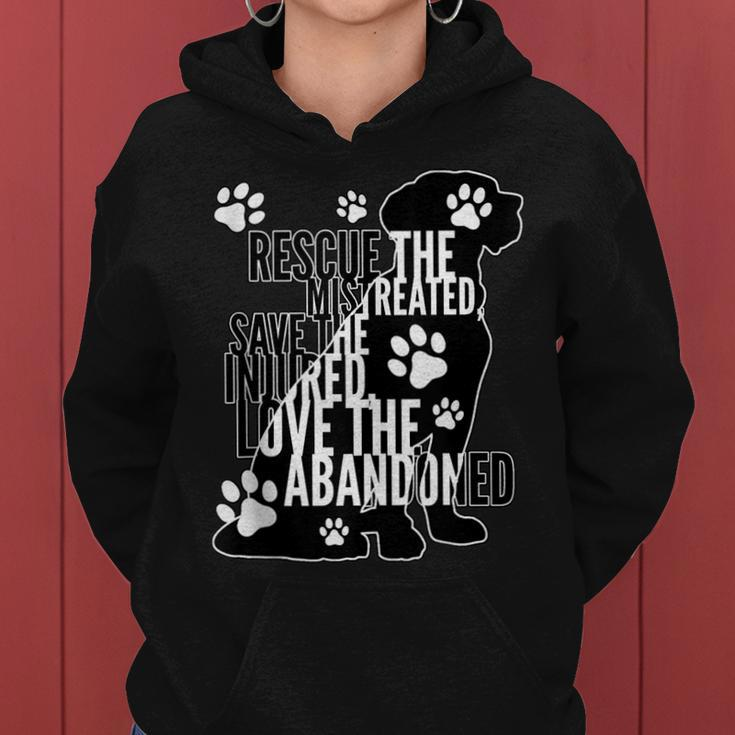 Rescue Save Love - Cute Animal Rescue Dog Cat Lovers Women Hoodie