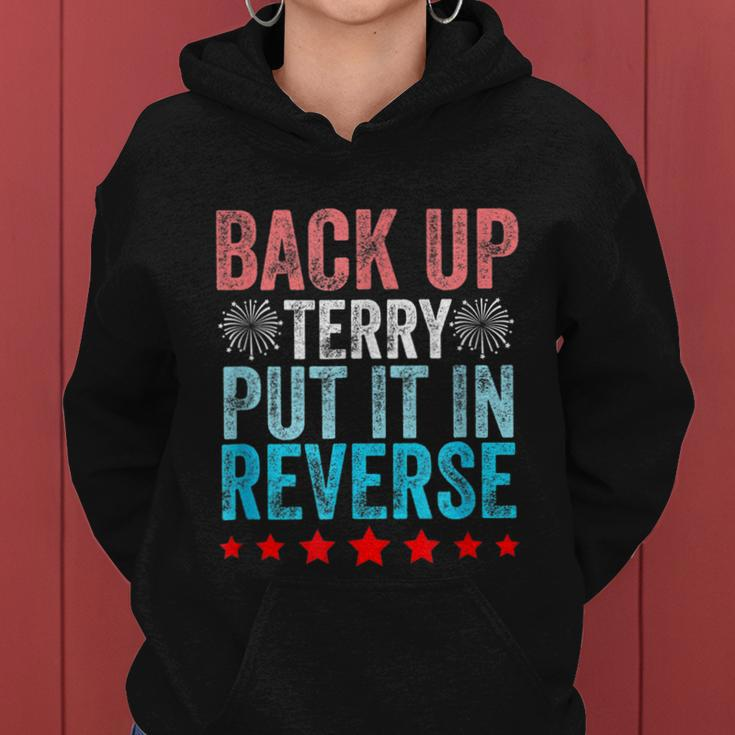Retro Back Up Terry Put It In Reverse 4Th Of July Fireworks Women Hoodie