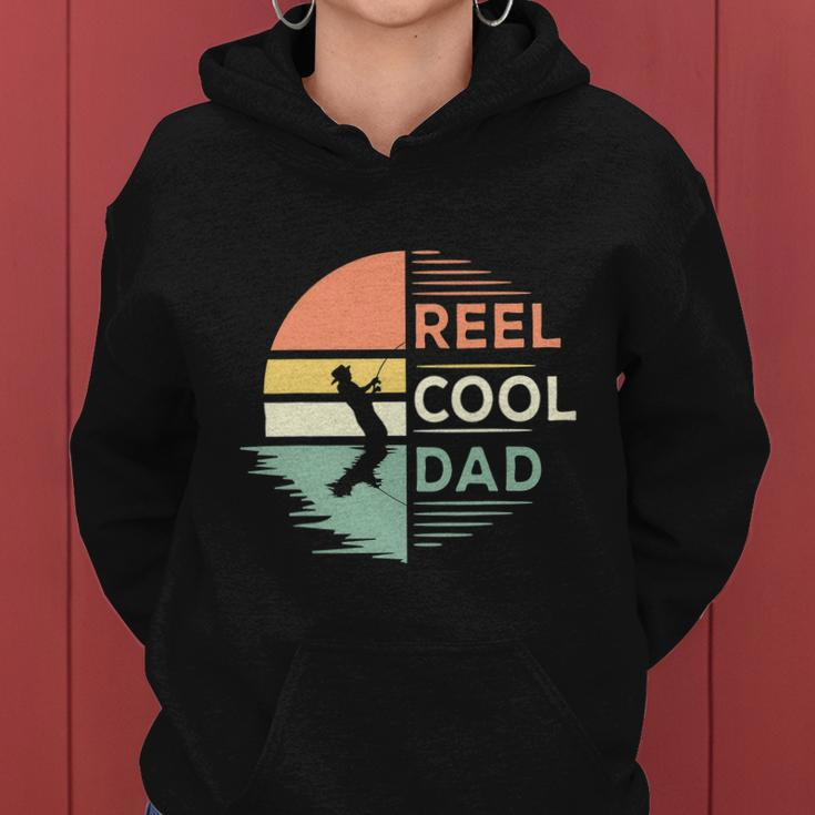 Retro Reel Cool Dad Fishing Fisherman Fisher Funny Bass Fisher Women Hoodie