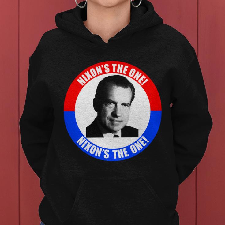 Retro Richard Nixon Nixons The One Presidential Campaign Women Hoodie