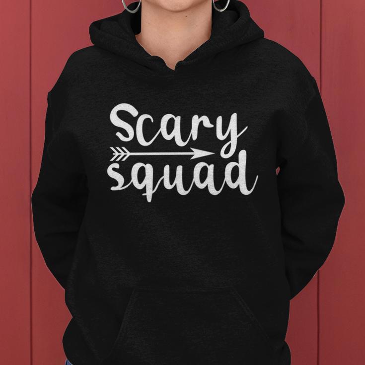 Scary Squad Funny Halloween Quote Women Hoodie