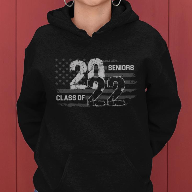 Seniors Class Of 2022 American Grey Style Flag Tshirt Women Hoodie