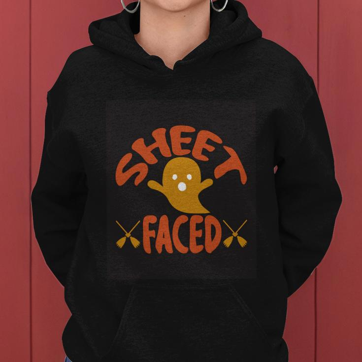 Sheet Faced Ghost Halloween Quote Women Hoodie