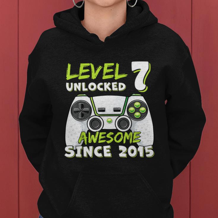 Six 7Yr Bday Son Boy Funny Gamer 7Th 7 Years Old Birthday Women Hoodie